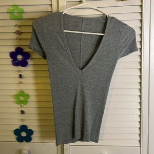 Urban Outfitters Greyish/Green Tight T-Shirt